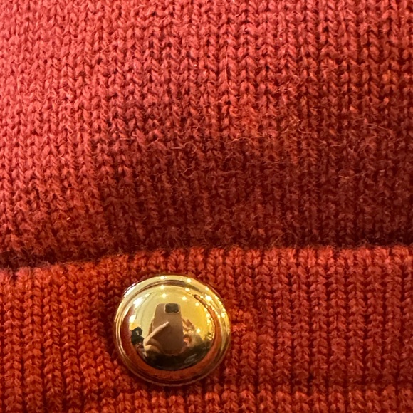 Self Portrait Burgundy Contrast Collar Knit Top - NWT! - Picture 5 of 5